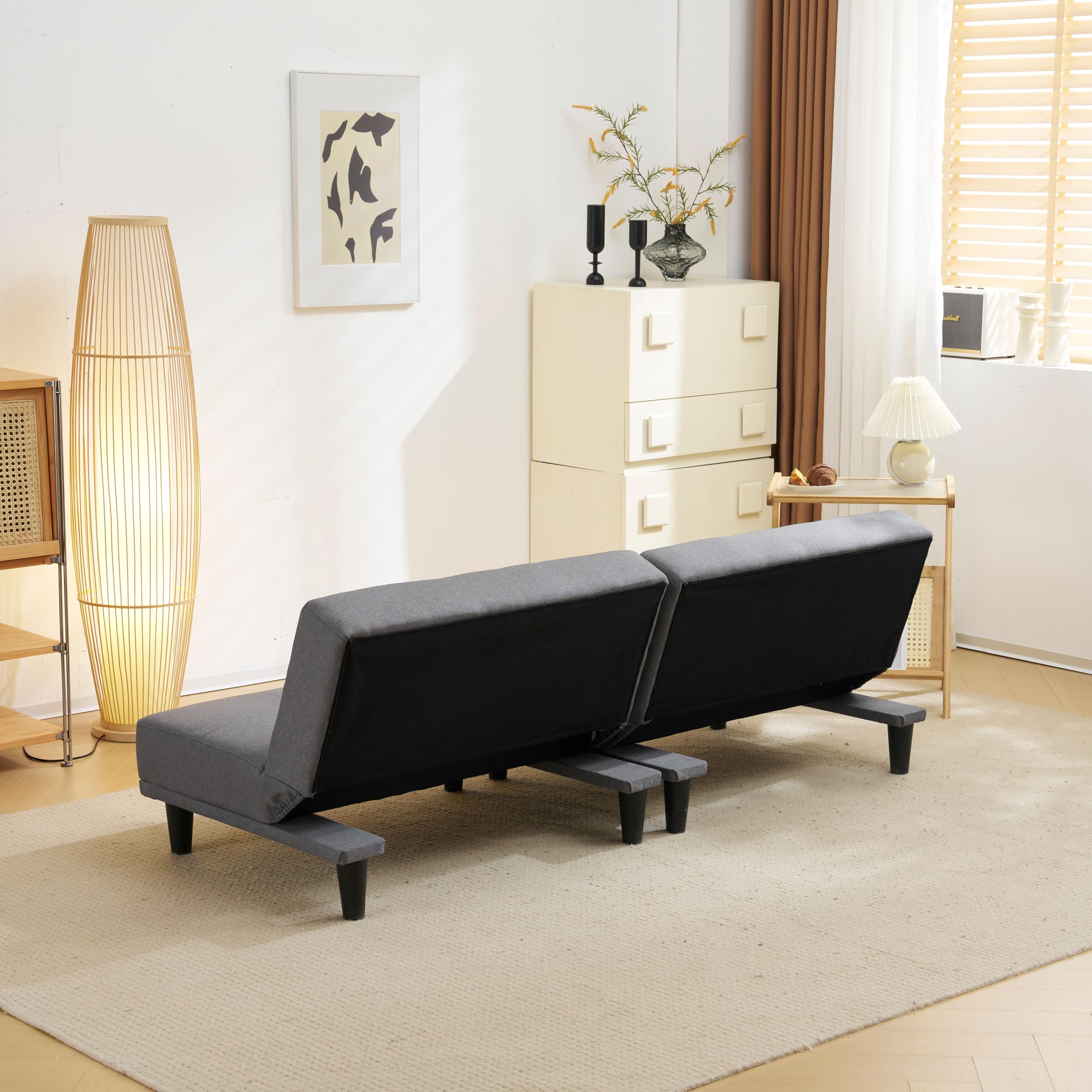 Amazon｜ソファベッド 2人掛け 幅168cm PUレザー ロータイプ